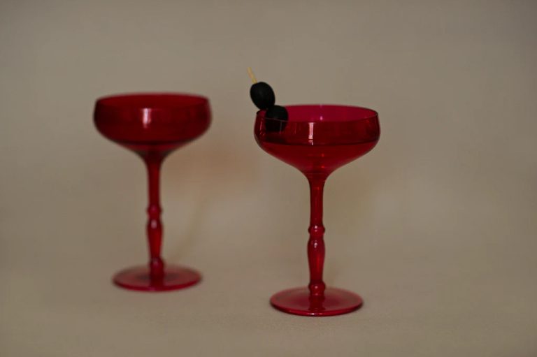 Red Berry Coupe Glass